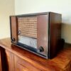 1950s Telefunken Timber Valve Radio Repurposed as Bluetooth Speaker with LED Lighting