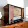 1950s Telefunken Timber Valve Radio Repurposed as Bluetooth Speaker with LED Lighting