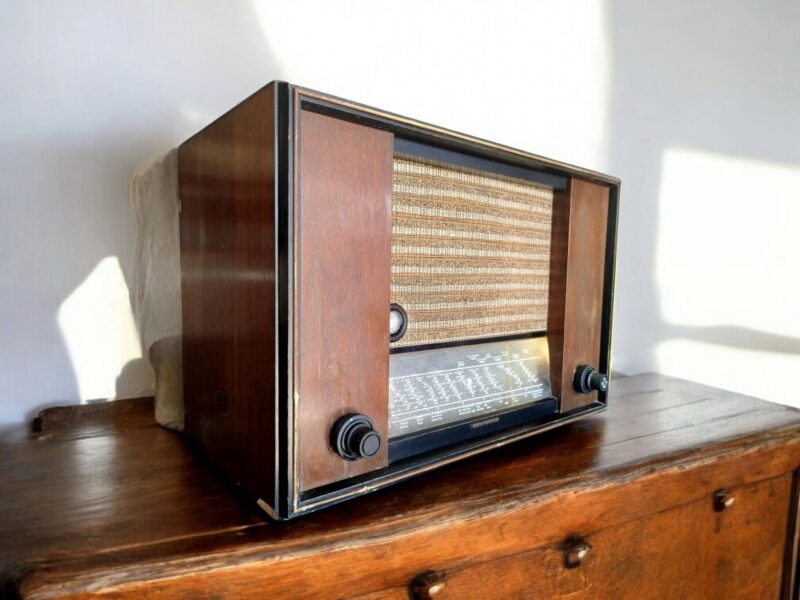 2025/05/1000081708.jpg 1950s Telefunken Timber Valve Radio Repurposed as Bluetooth Speaker with LED Lighting