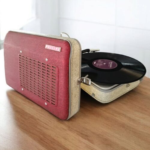Philips Record Player – 1960s | Vibrant Red