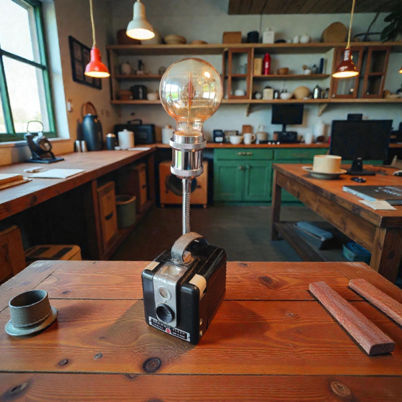 Vintage 1950s Kodak Brownie Camera Lamp