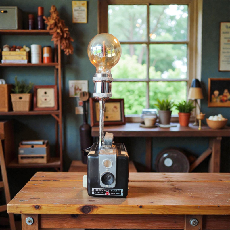 Vintage 1950s Kodak Brownie Camera Lamp