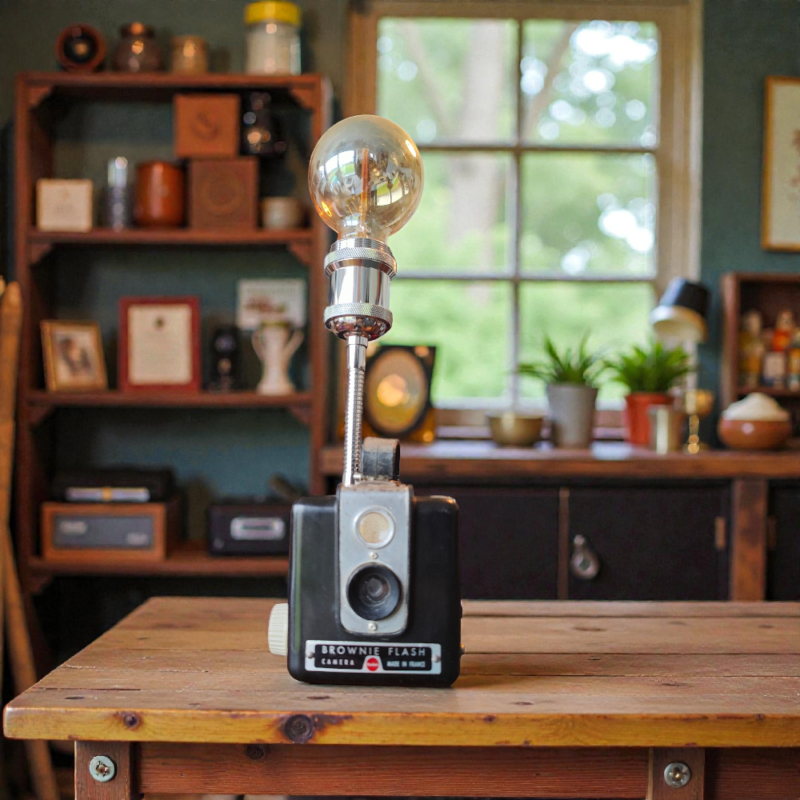 Vintage 1950s Kodak Brownie Camera Lamp