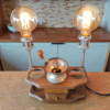 Vintage Coffee Grinder - Double Gooseneck Lamp