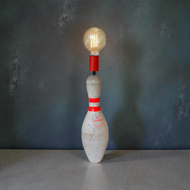 Vintage Bowling Skittle Lamp