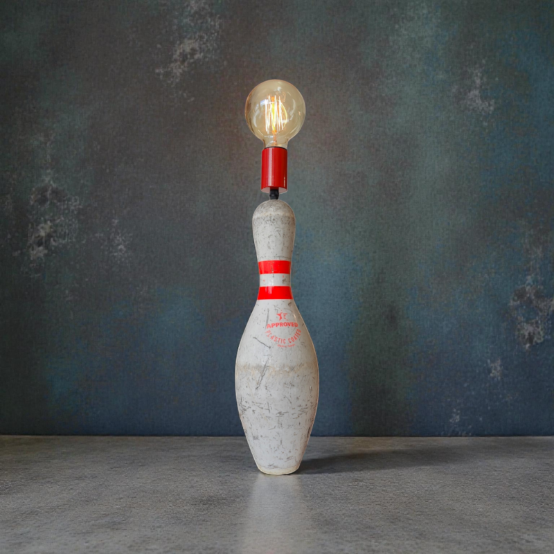 Vintage Bowling Skittle Lamp