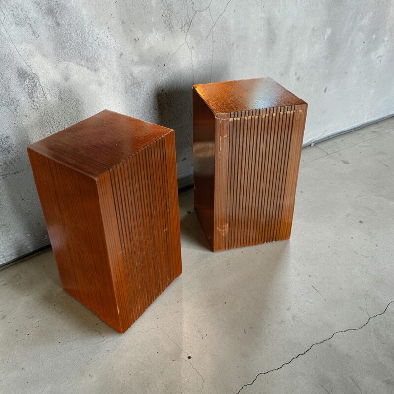 1970s Teak Speakers Retrofitted with Bluetooth and Aux