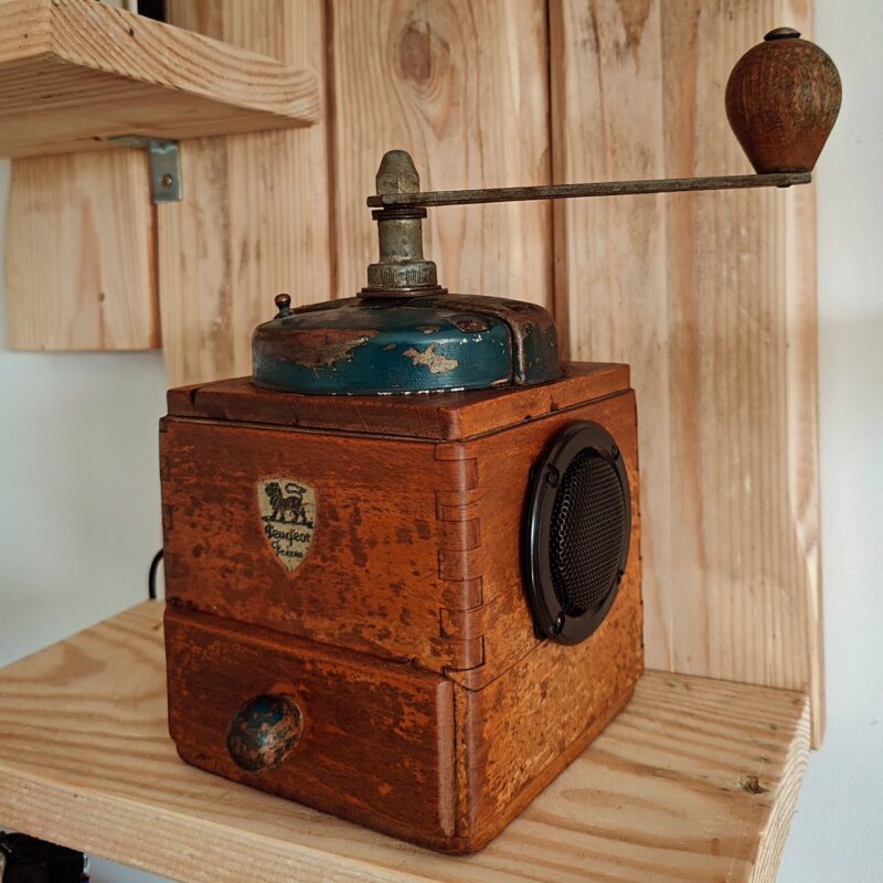 1950s Peugeot Coffee Grinder Bluetooth Speaker