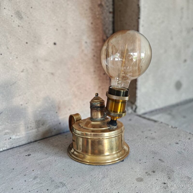 Vintage Brass Oil Lamp Upcycled