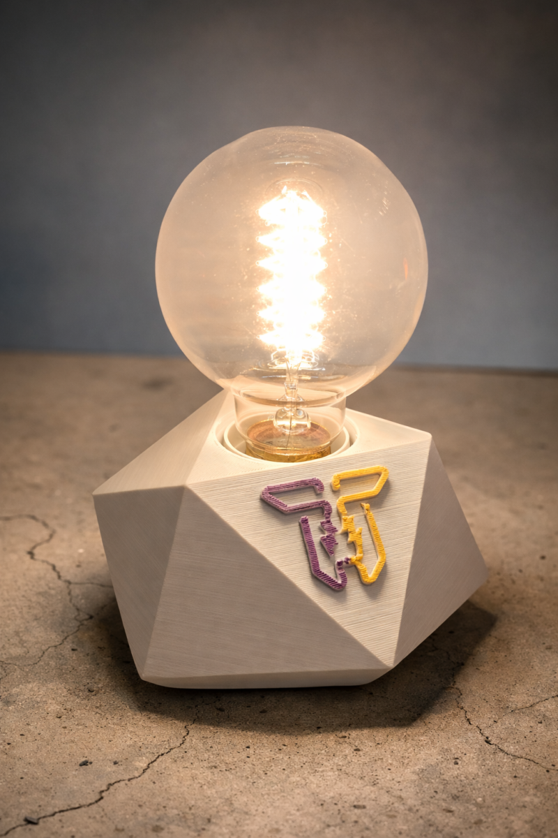 doubleTelectrics Signature Lamp with Retro Edison Bulb