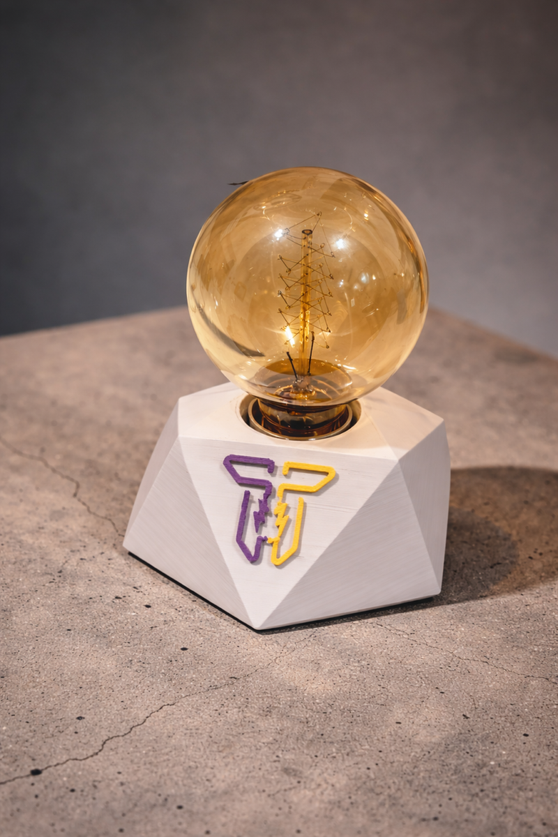 doubleTelectrics Signature Lamp with Retro Edison Bulb