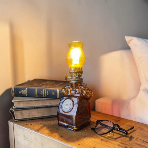 Vintage Oil Lamp Repurposed as 12V Lamp