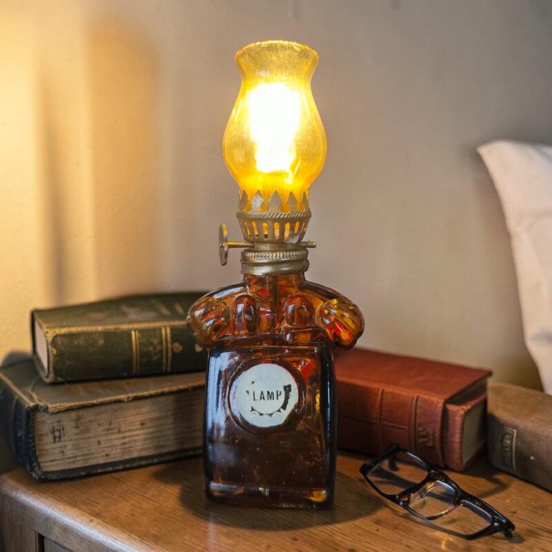 Vintage Oil Lamp Repurposed as 12V Lamp