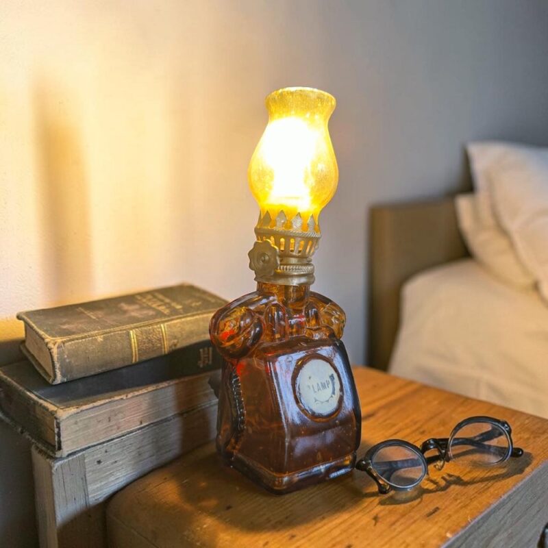 Vintage Oil Lamp Repurposed as 12V Lamp